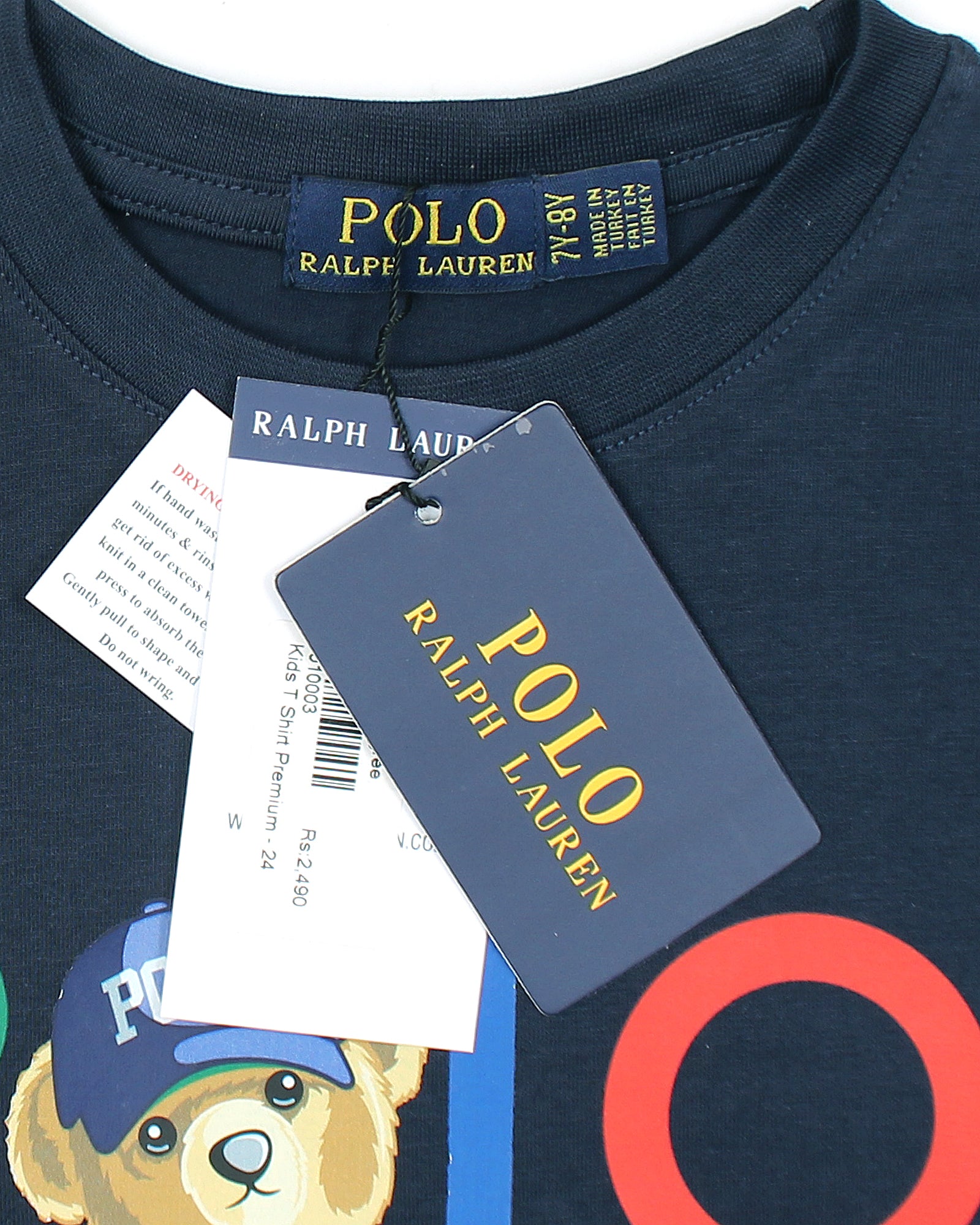 Exclusive Kids Polo Bear Tee - Navy Blue