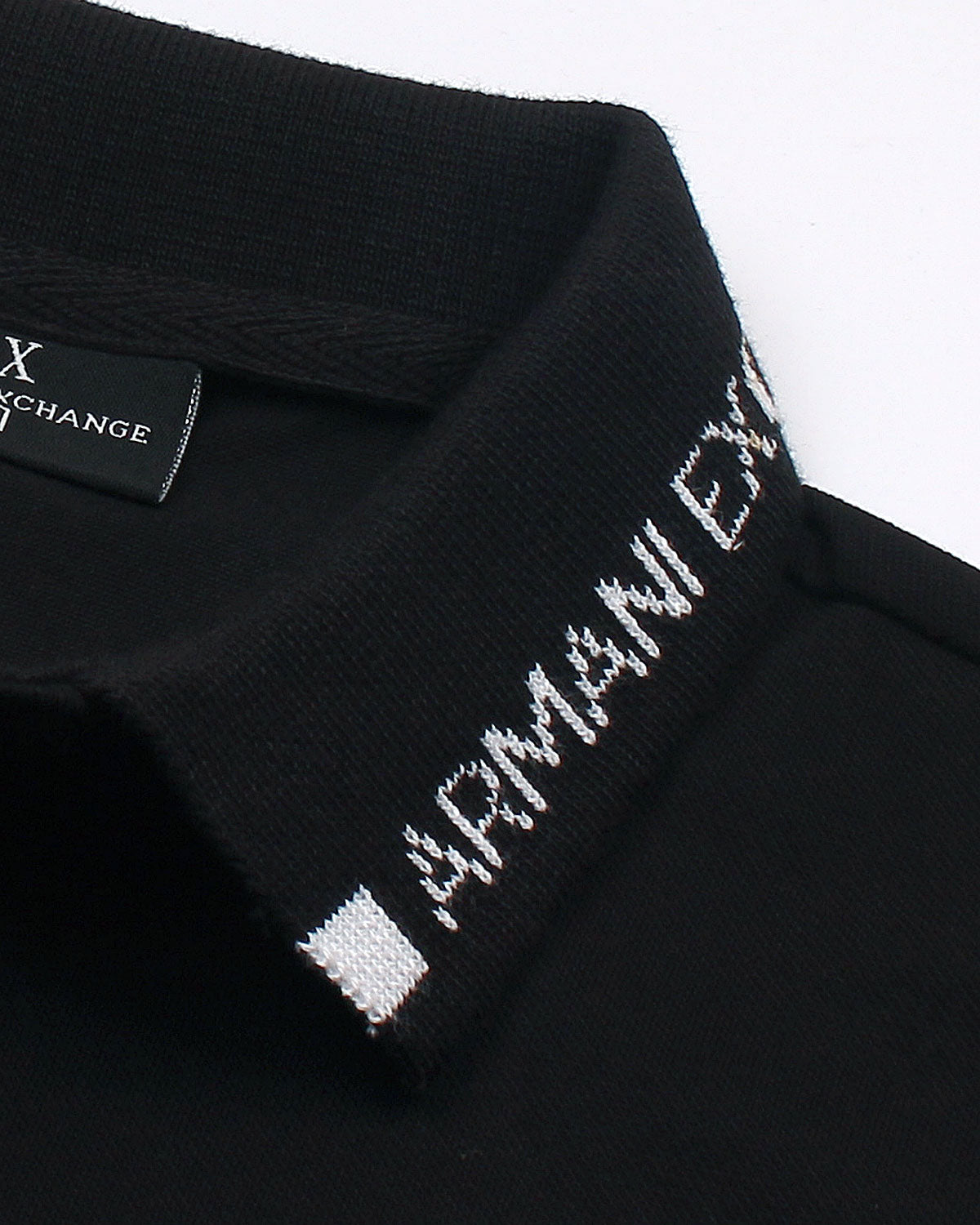A-X Collar Design Polo - Black