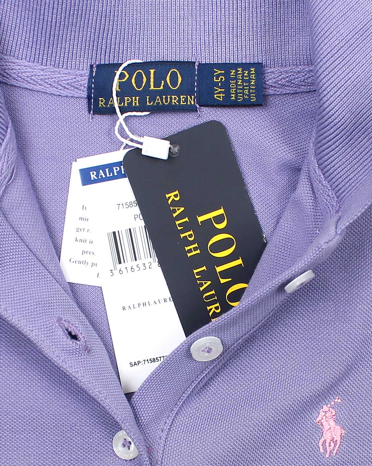 Baby Girl Iconic Polo Dress - Lilac