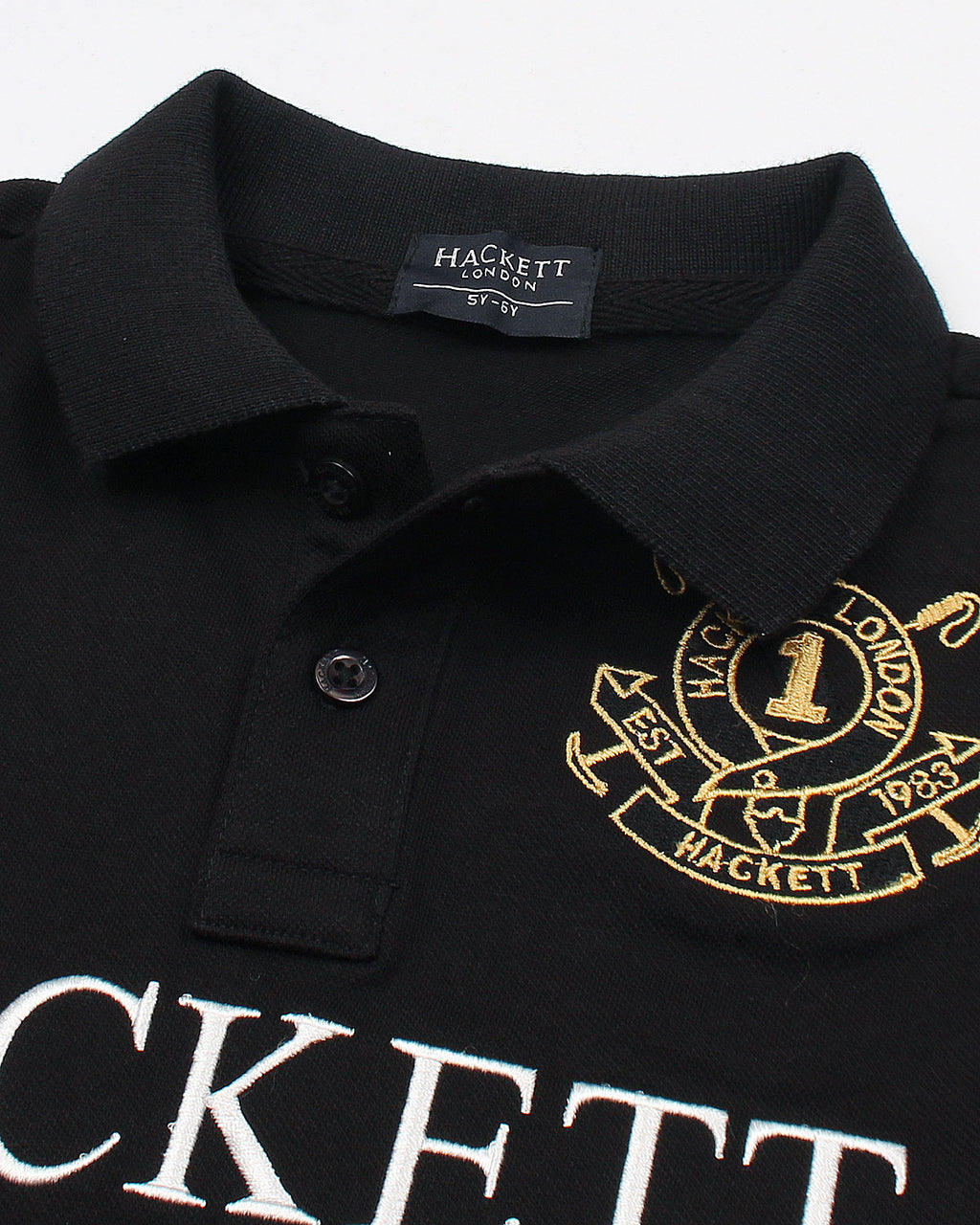 Premium HKT Kids Motive Polo - Black