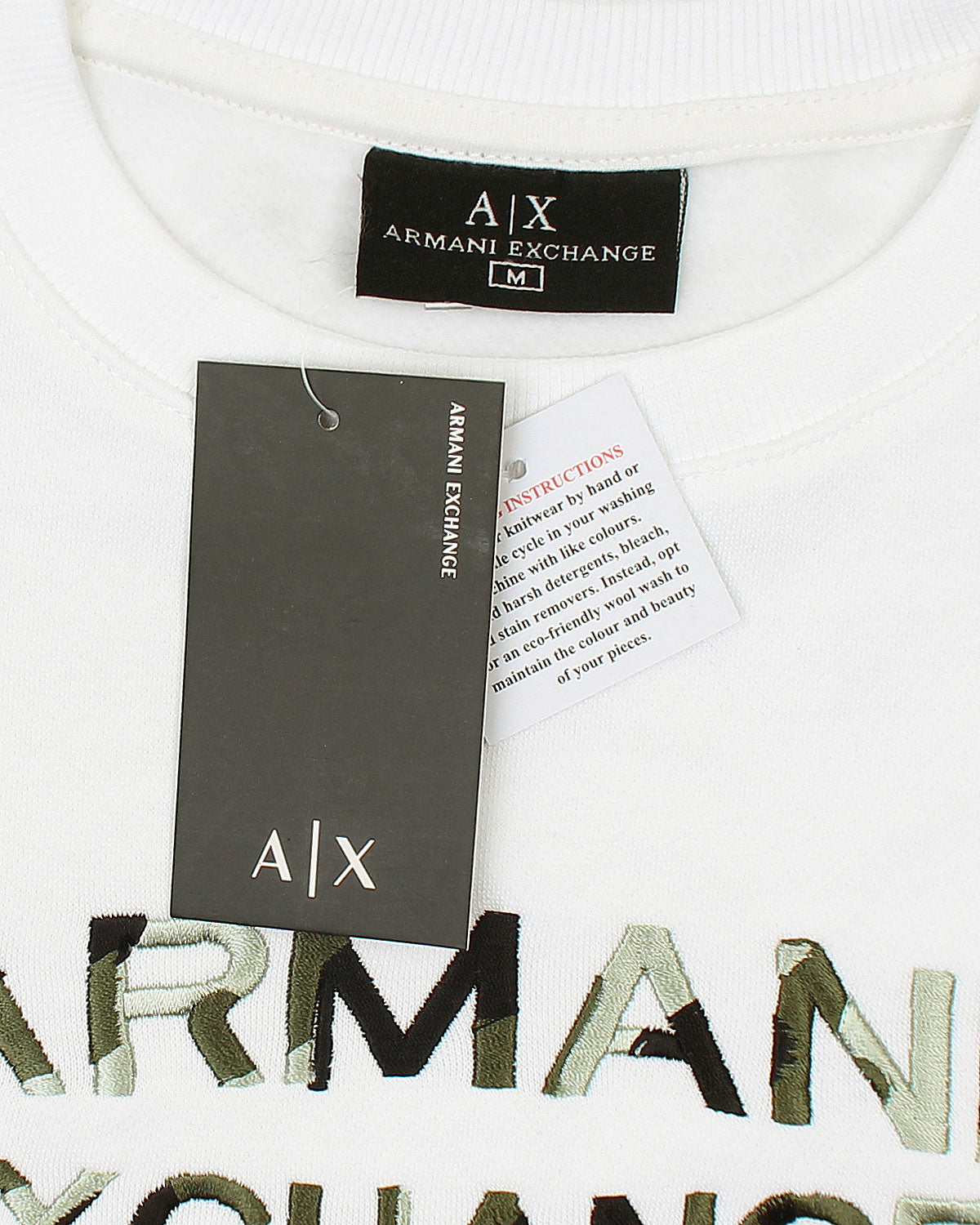 Exclusive A-X Camo Mens Sweat - White