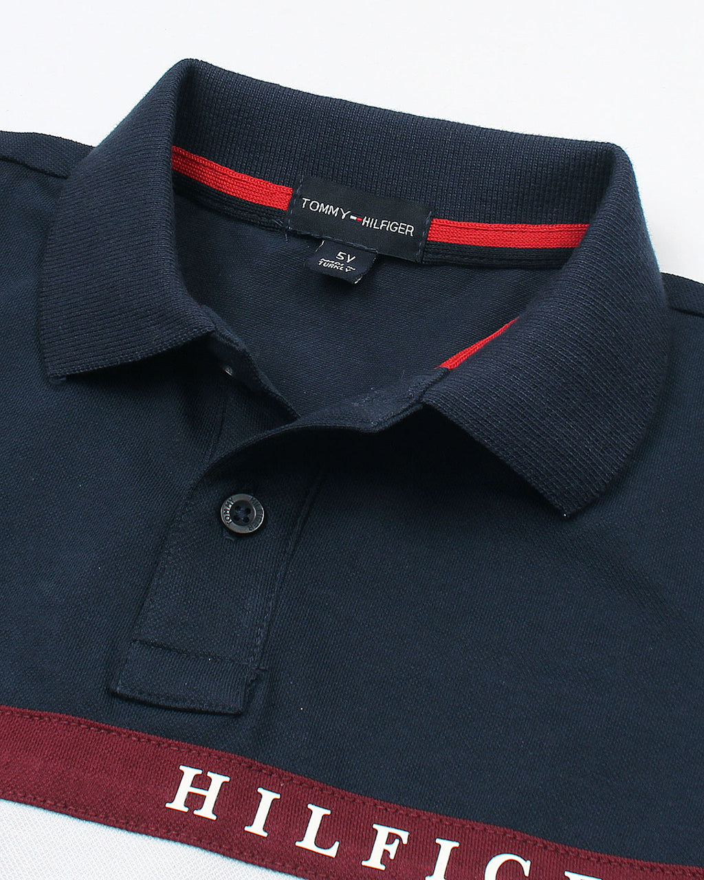 Premium Hilfiger Panel Kids Polo - Navy Blue