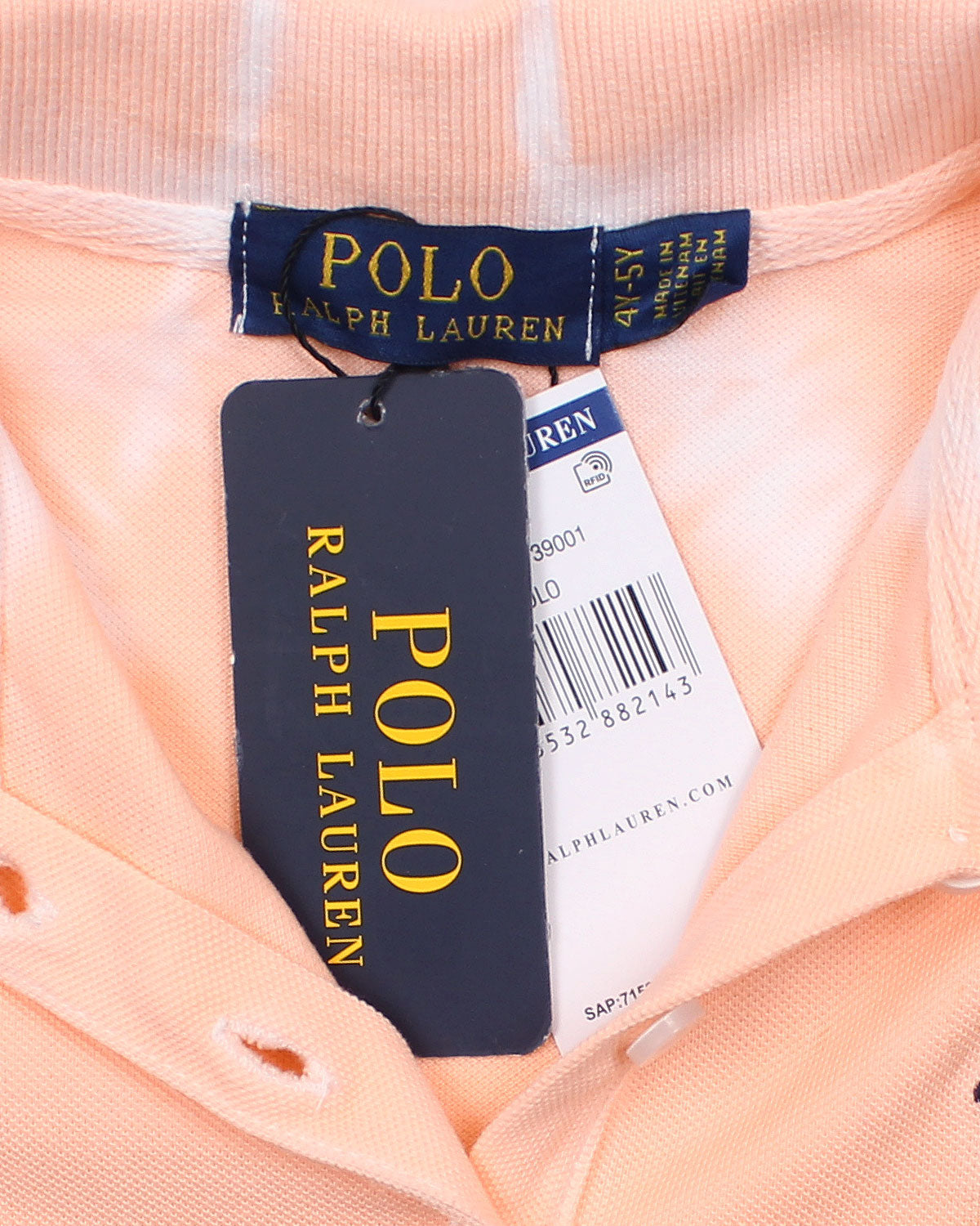 Baby Girl Iconic Polo Dress - Peach