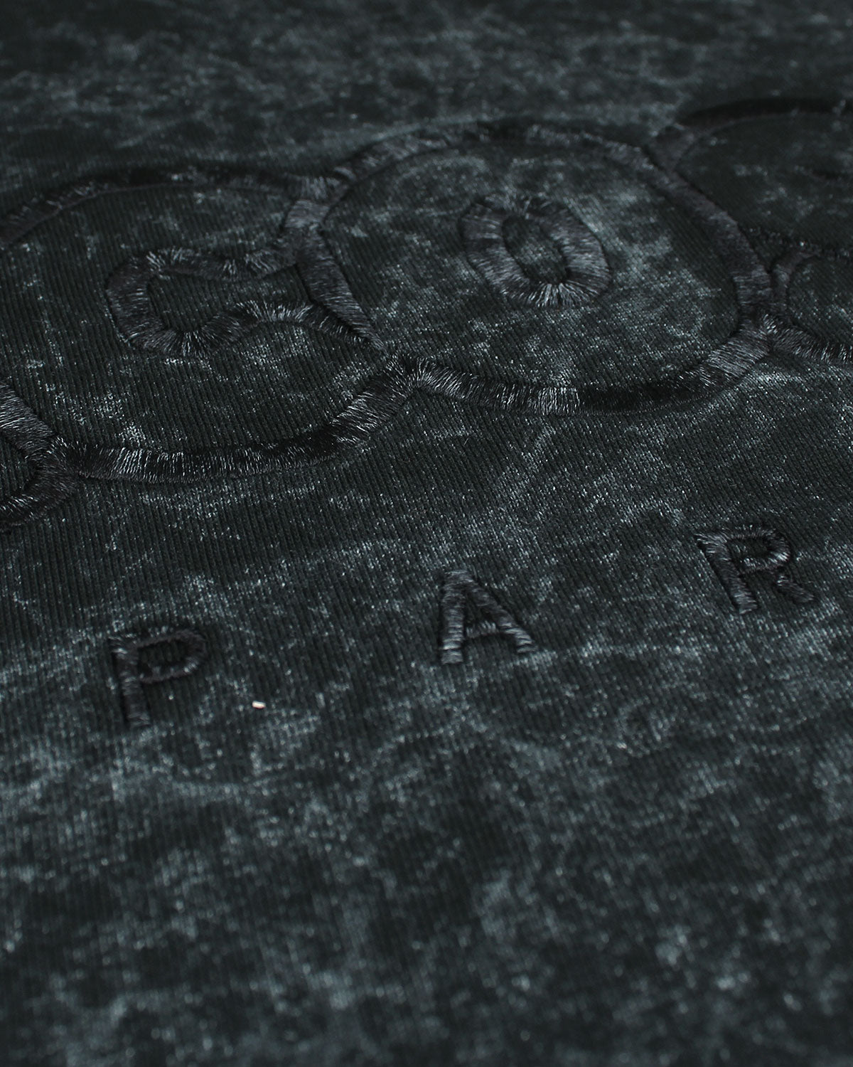 Lac. Oversized Acid Wash Men Tee - Black