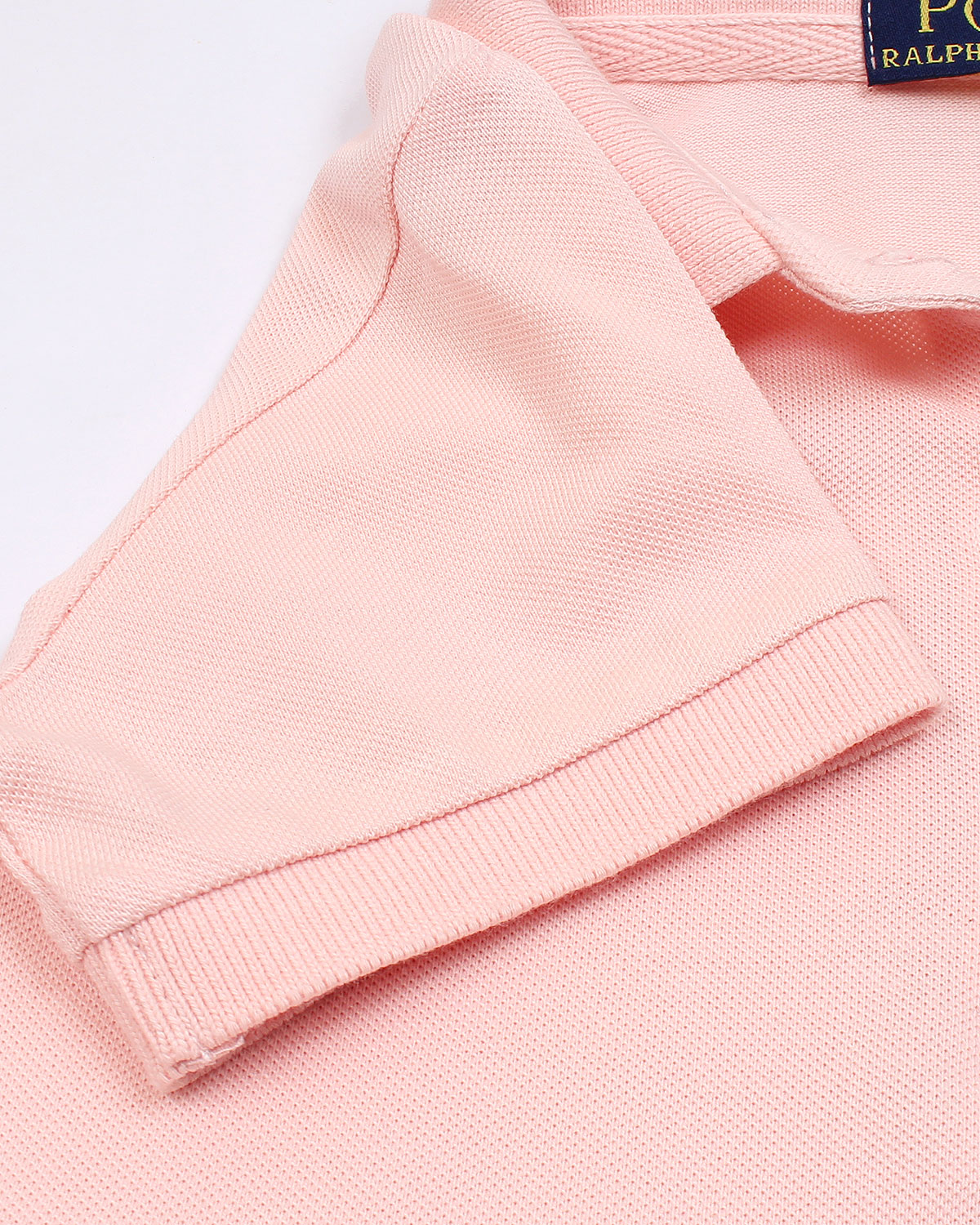 Premium Baby Girl R-L Polo Dress - Pink