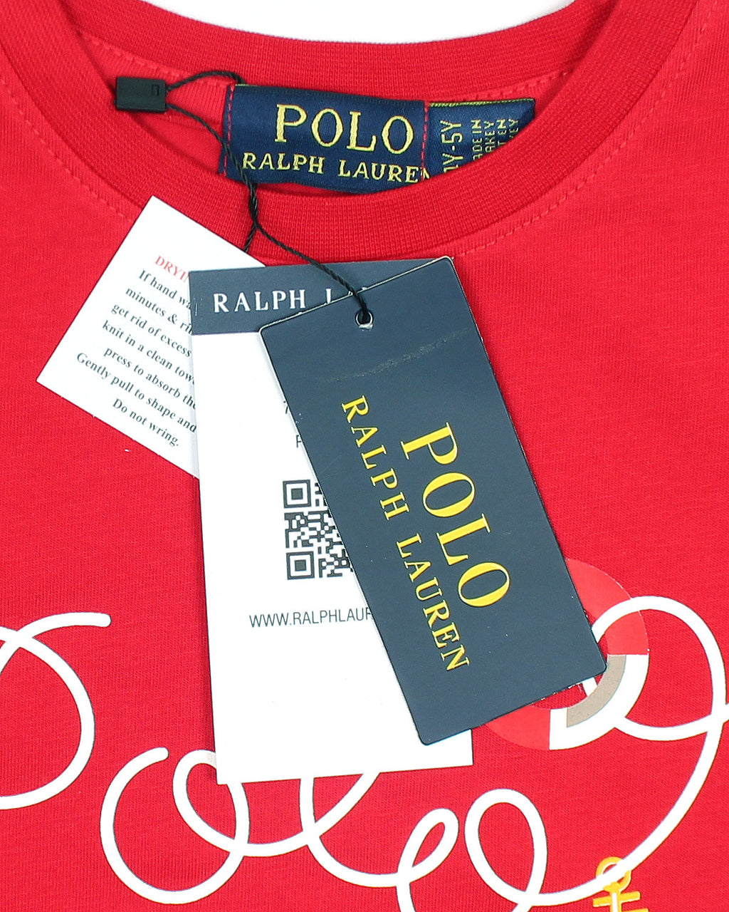 Exclusive Baby Girl R/L Polo Tee - Red