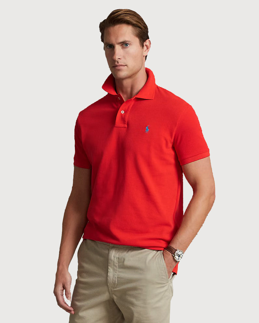 Iconic Mesh Men Polo Shirt - Red