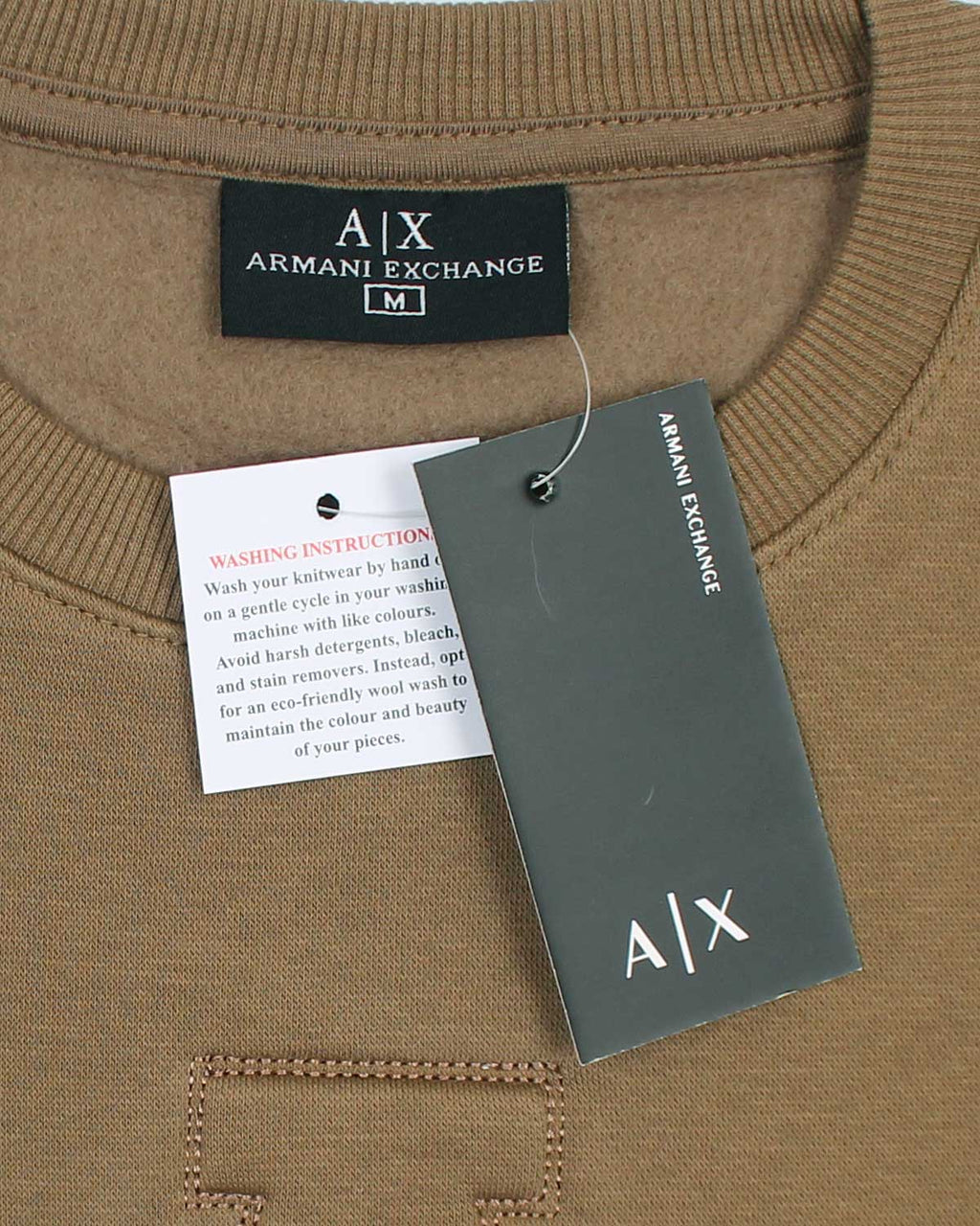 Exclusive A-X Men Embossed Sweat - Brown