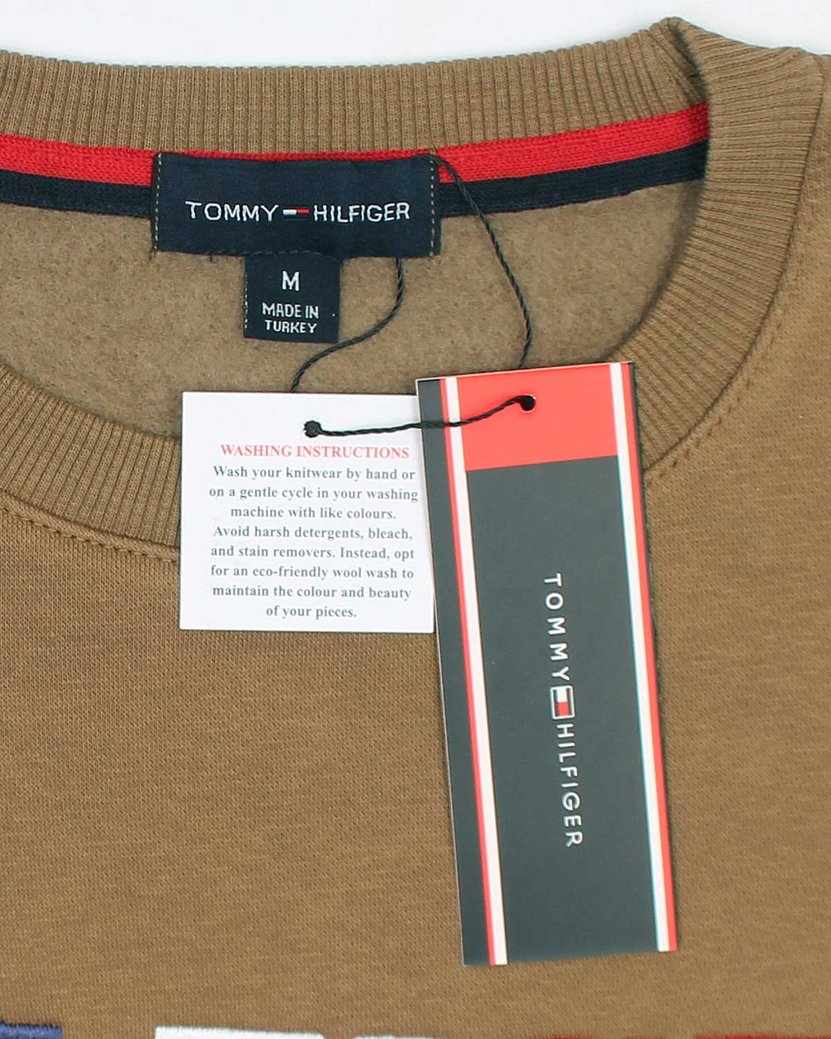 Premium Mens Flag Tommy Sweat - Brown