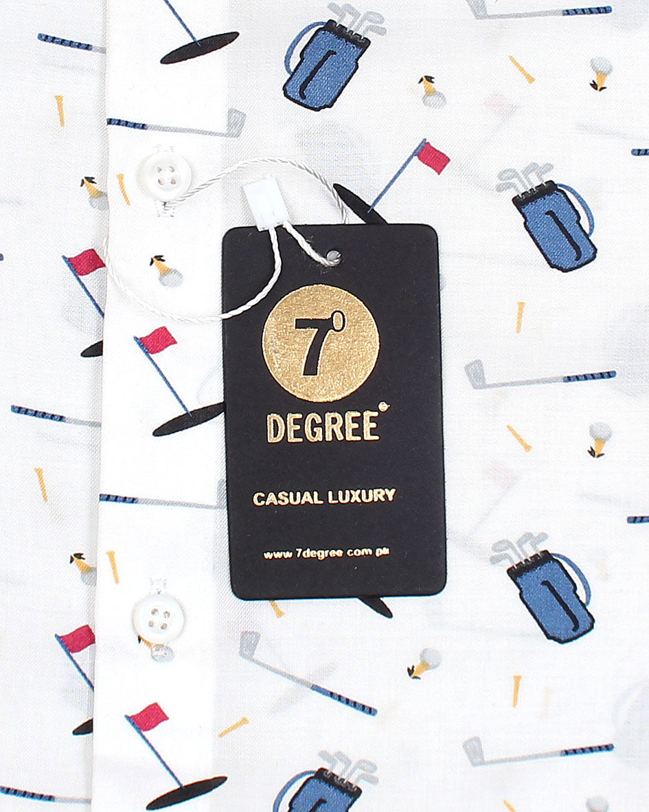 Kids Multi Printed Shirt - White