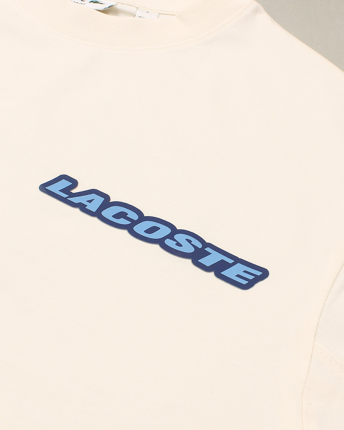 Men's Oversized Basic Lac. T Shirt - Off White