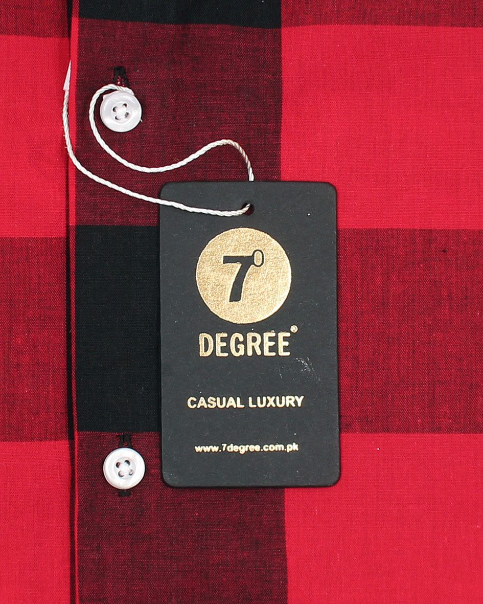 Kids Big Checkered Shirt - Red