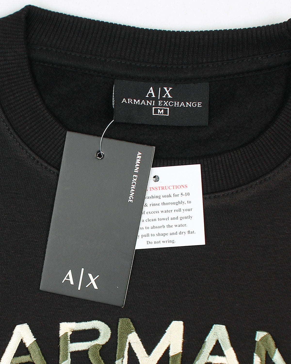 Exclusive A-X Camo Mens Sweat - Black