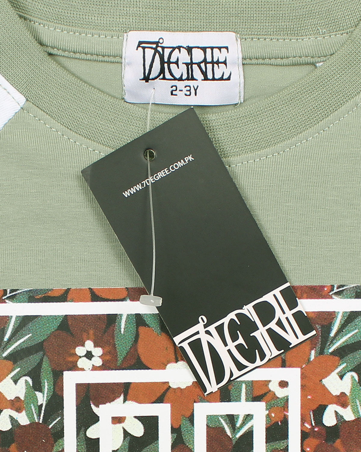 Kids TH Flowered Tracksuit Set - Olive Green