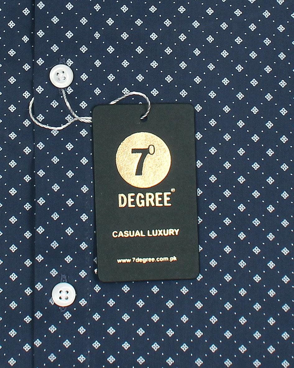 Kids Polka Printed Shirt - Navy Blue