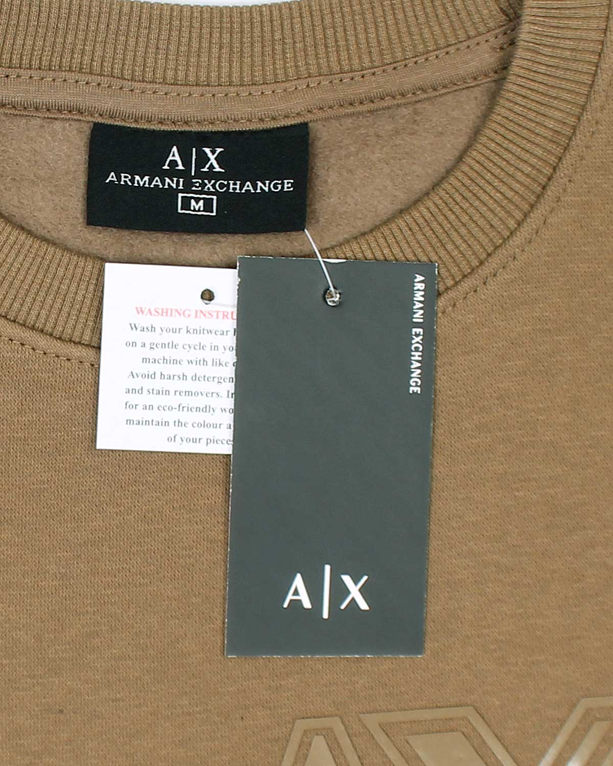 Exclusive A-X Mens Designer Sweat - Beige