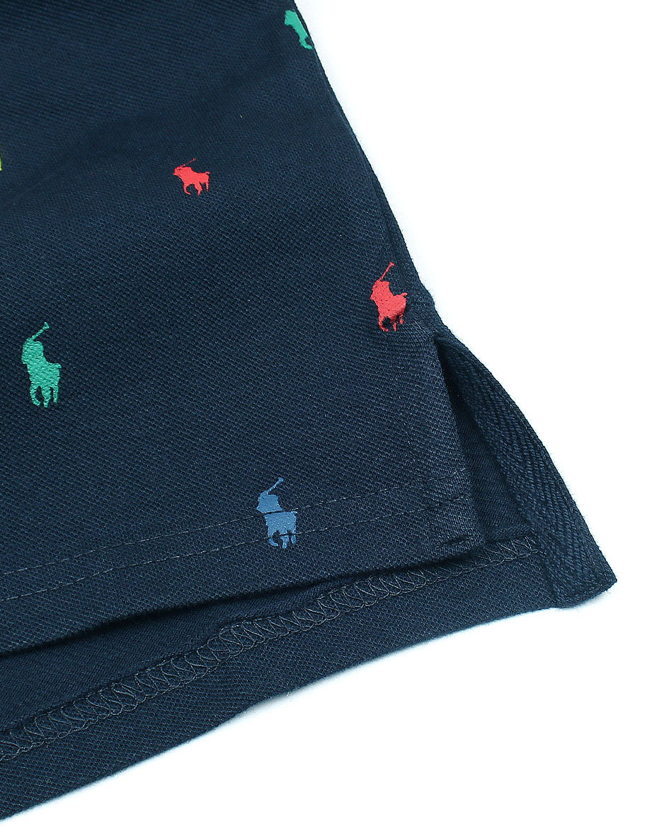 Exclusive All Over Kids Polo - Navy Blue