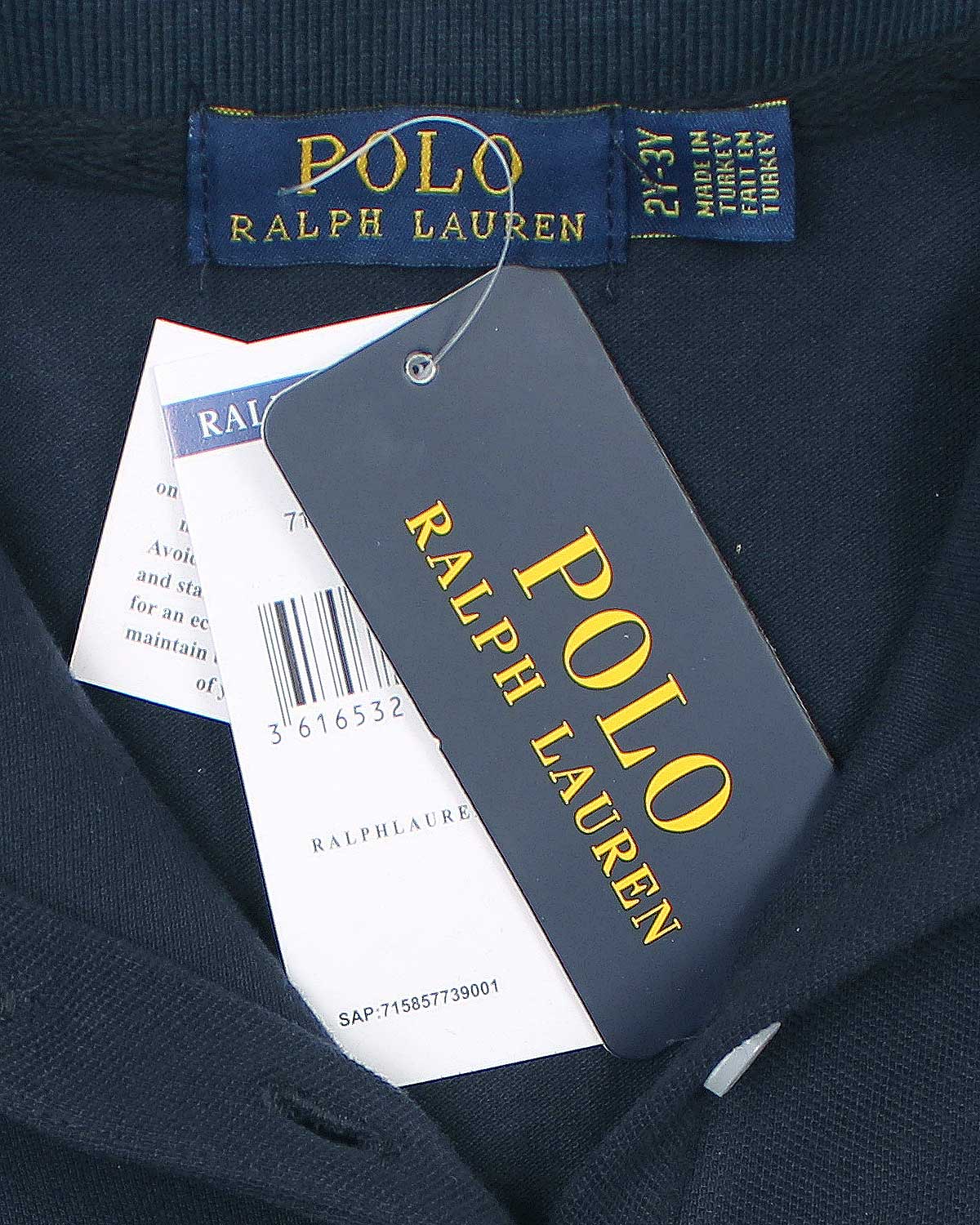 Baby Girl Iconic Polo Dress - Navy Blue