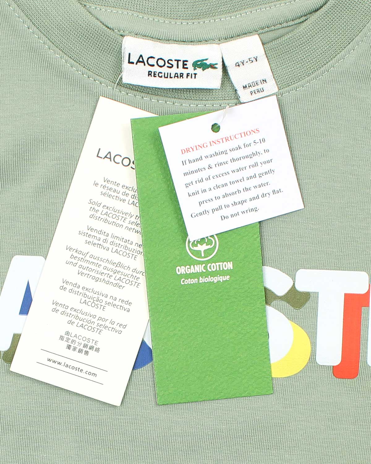 Kids Lac. Multi Logo T Shirt - C Green