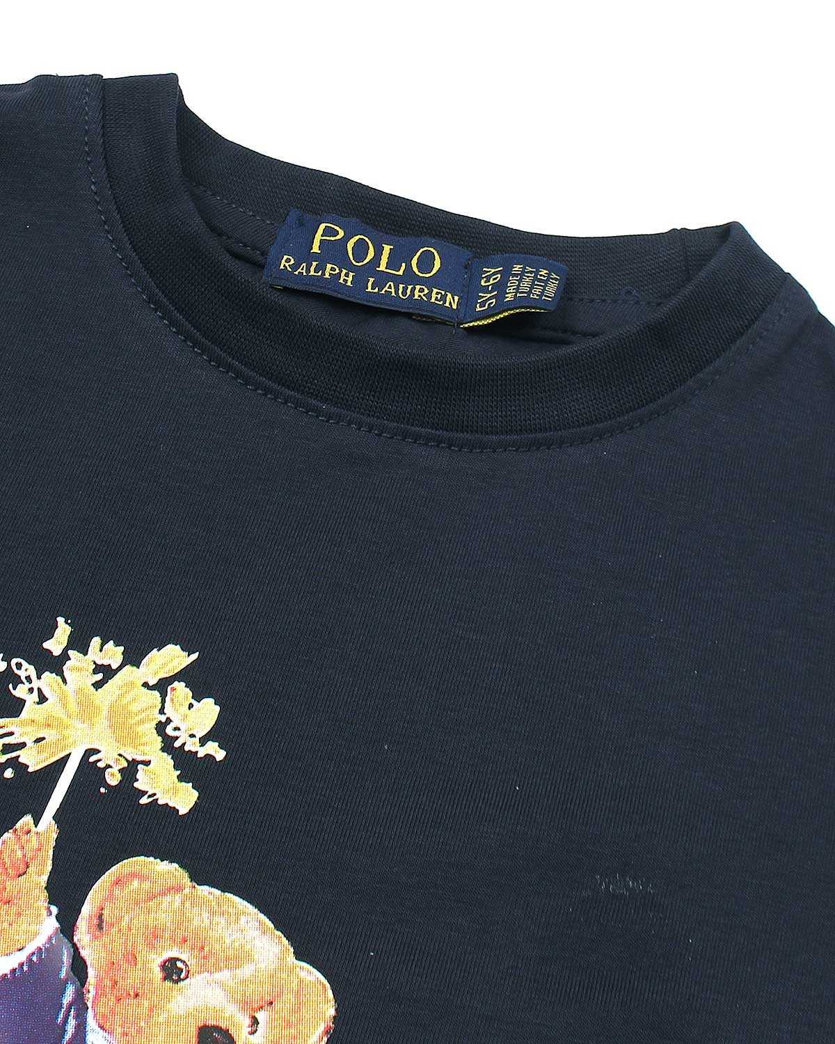 Exclusive Kids Flowes Bear Tee - Navy Blue