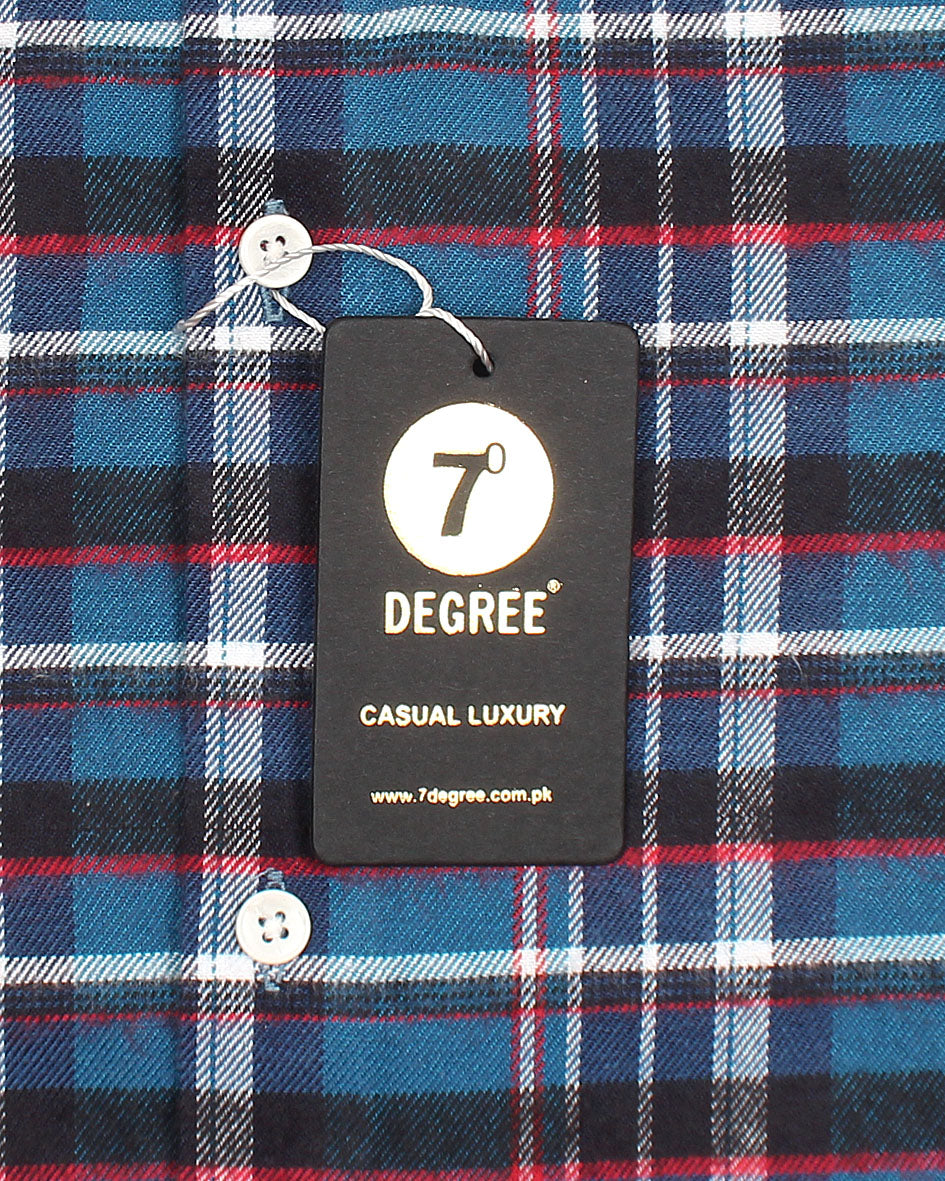 Kids Woven Checkered Shirt - Blue