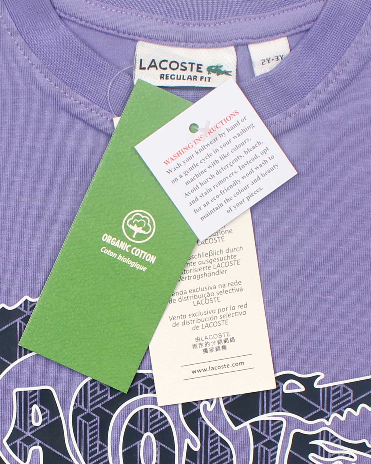Baby Girls Croc. Oversized T Shirt - Lilac