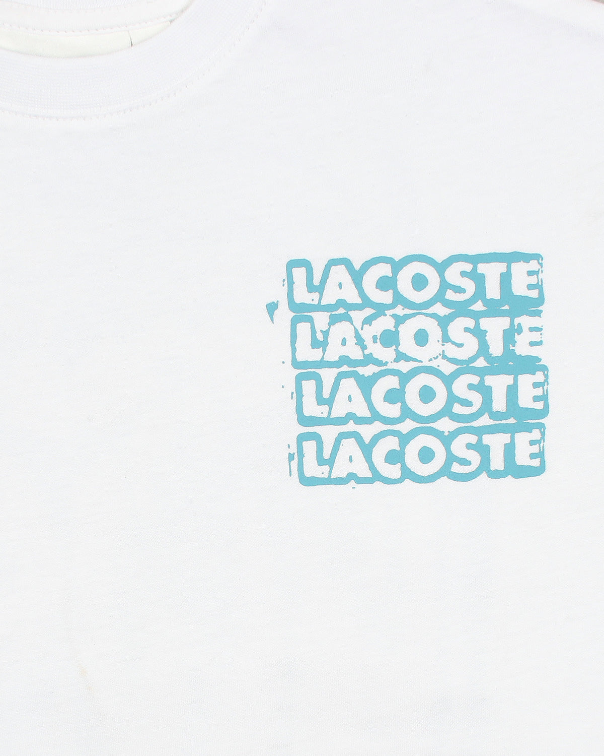 Lac. Oversized Front Back Men Tee - White