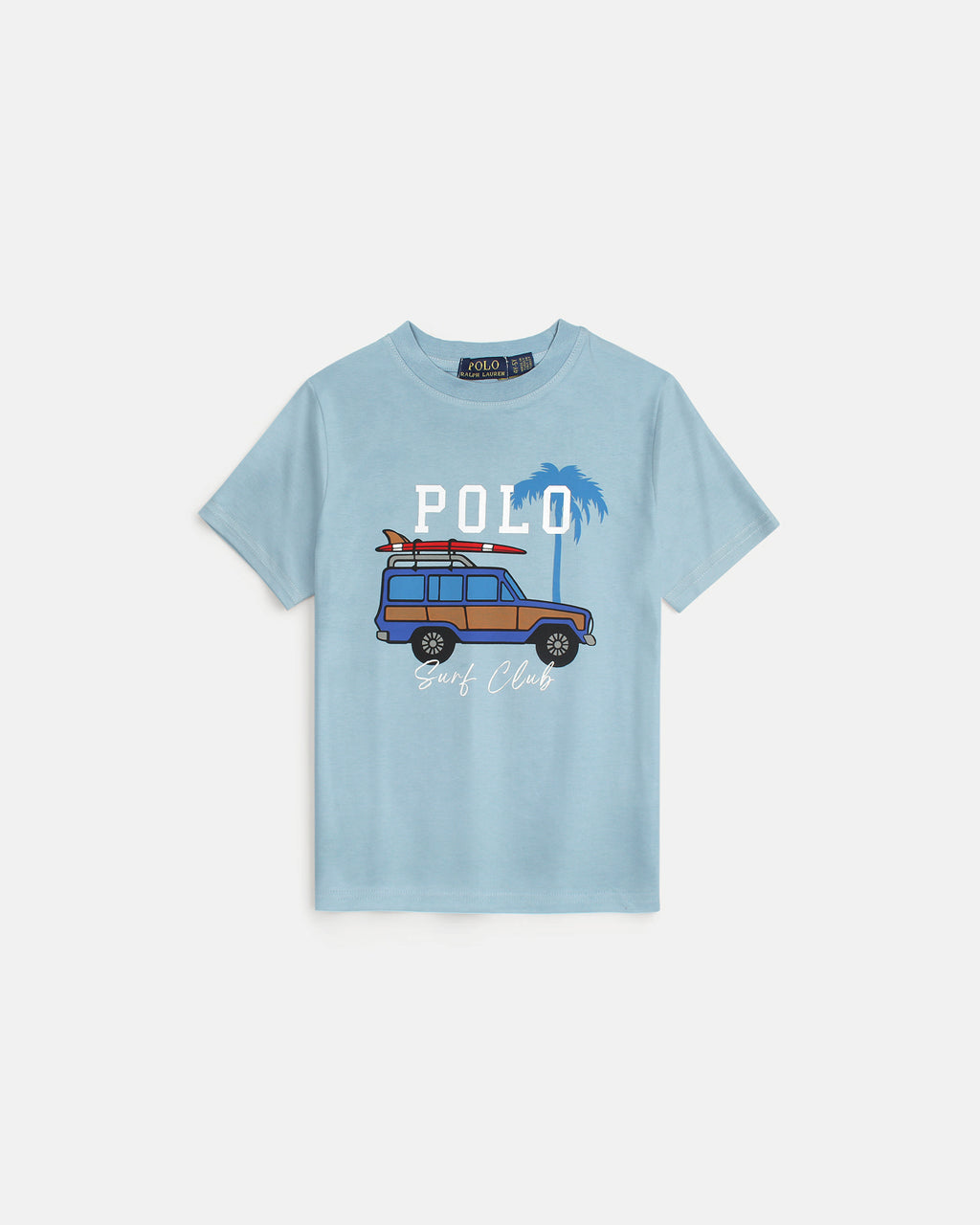 Exclusive Kids Polo Car Tee - Sky Blue