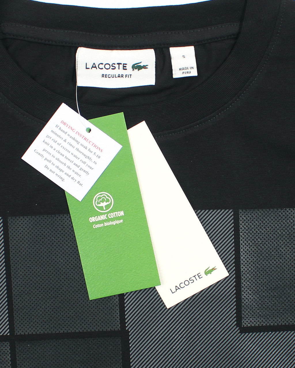 Men's Lac Graphic Grid T Shirt - Black