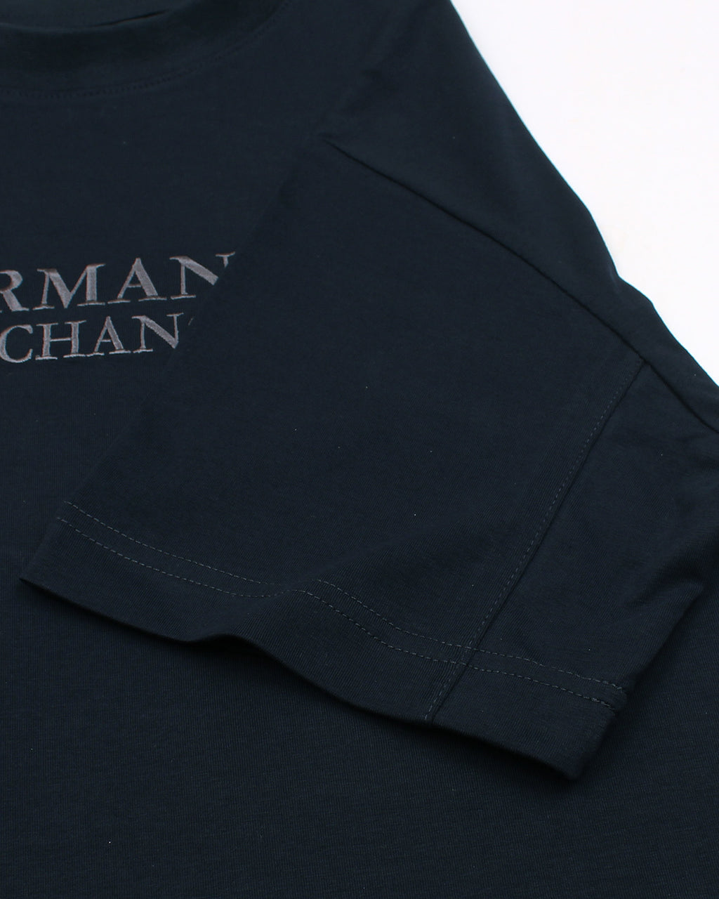 A-X Men's Oversized Logo Embroidered T-Shirt –  Navy Blue