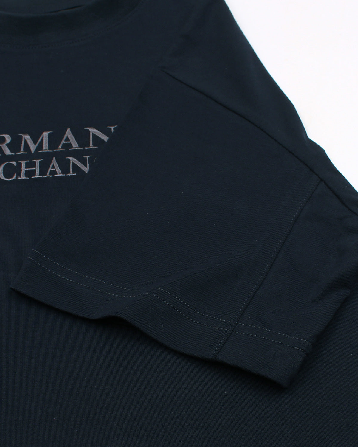 A-X Men's Oversized Logo Embroidered T-Shirt –  Navy Blue