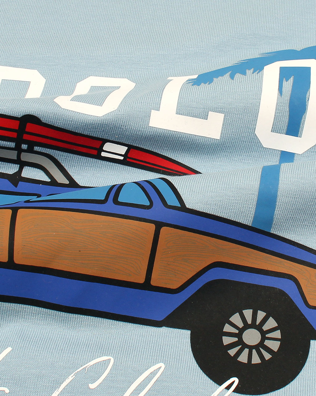 Exclusive Kids Polo Car Tee - Sky Blue
