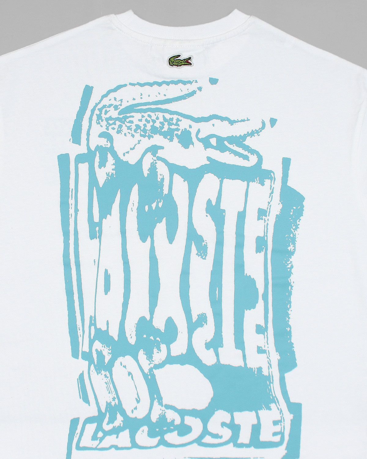 Lac. Oversized Front Back Men Tee - White