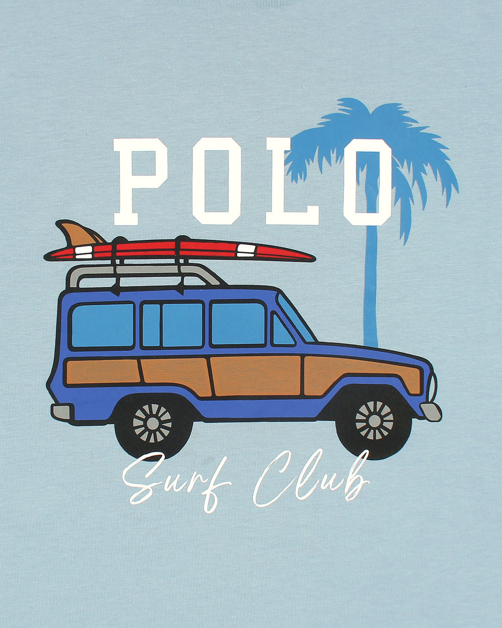 Exclusive Kids Polo Car Tee - Sky Blue