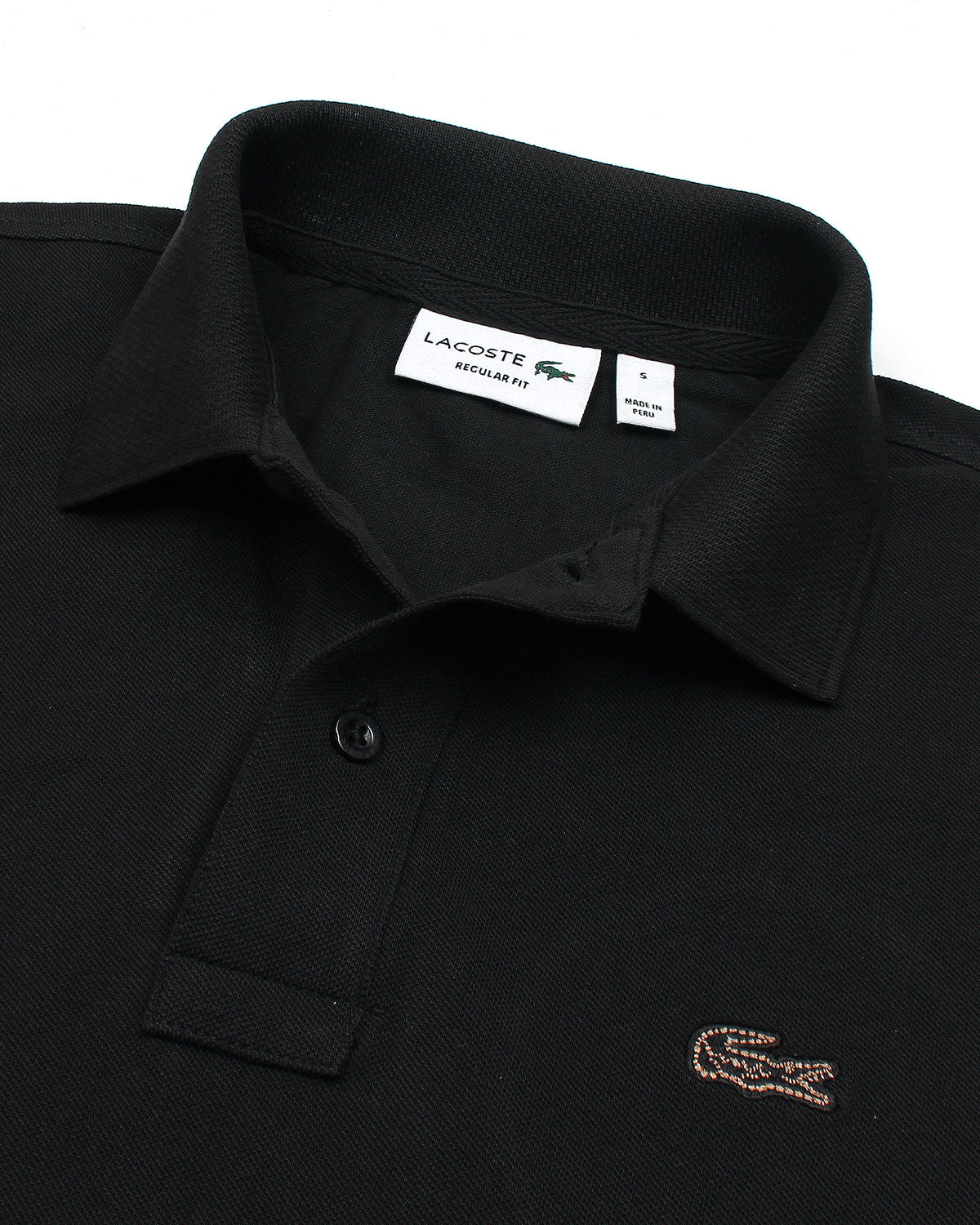 Premium Mesh L/C Men Polo Shirt - Black