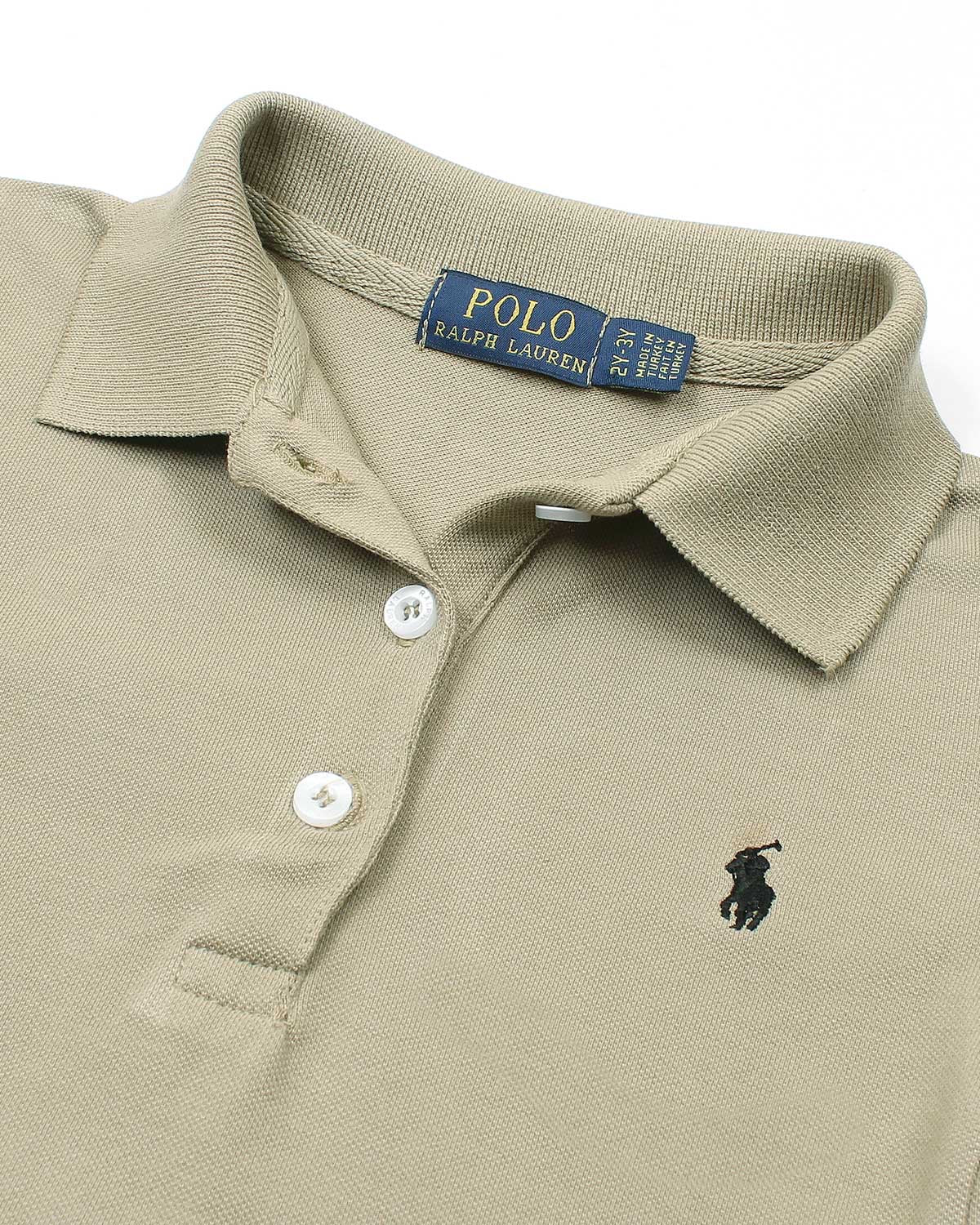 Baby Girl Iconic Polo Dress - Baby Grey