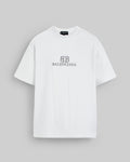Balen. Oversized Motive Men Tee Shirt - White