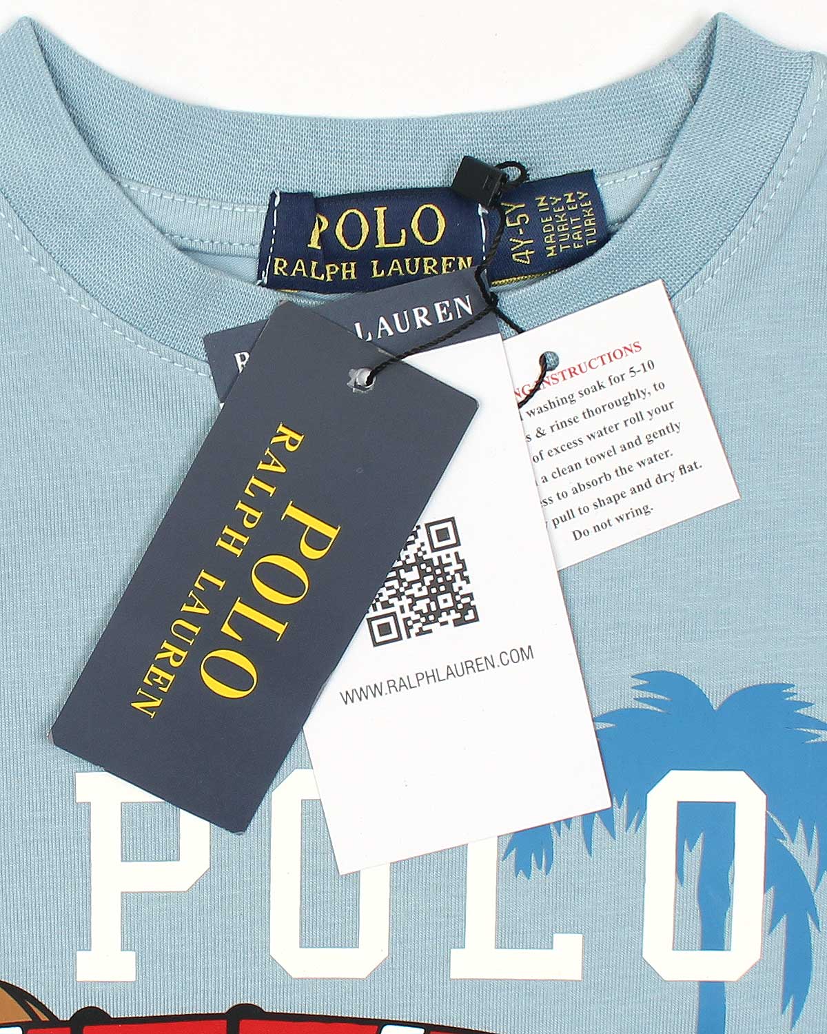 Exclusive Kids Polo Car Tee - Sky Blue