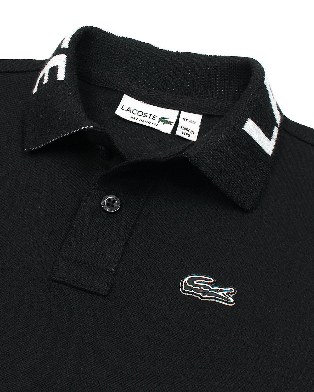 Collar D. Kids L-C-O-S-T Polo Shirt - Black