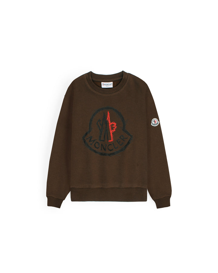 Mon. Kids Batch Sweatshirt - Brown