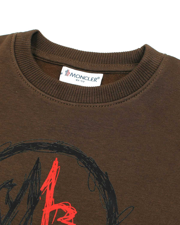 Mon. Kids Batch Sweatshirt - Brown