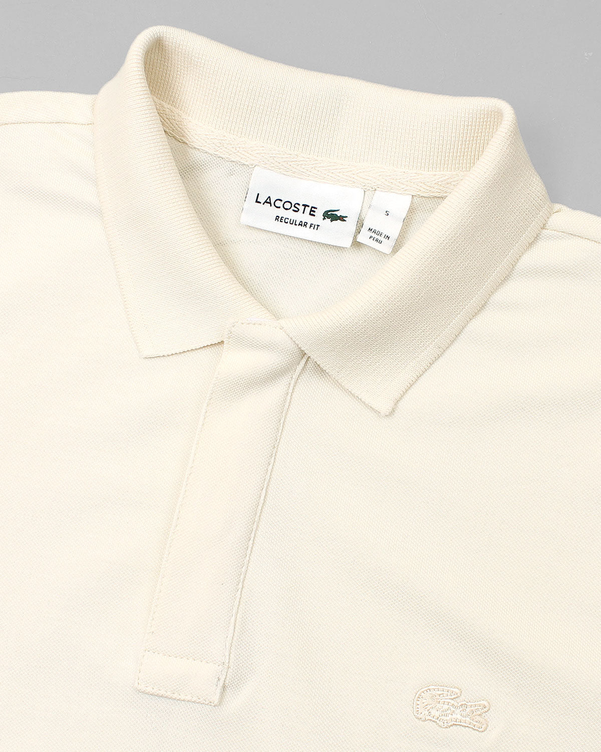 Premium Men's Lac. Classic Polo Shirt - Off White