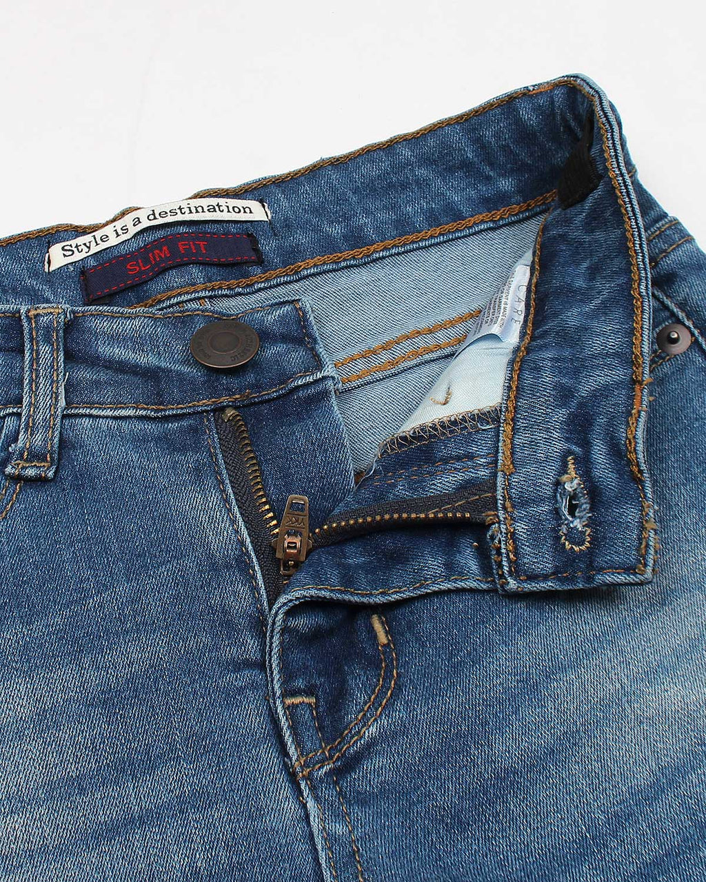 Premium Kids Denim Pants - Medium Blue