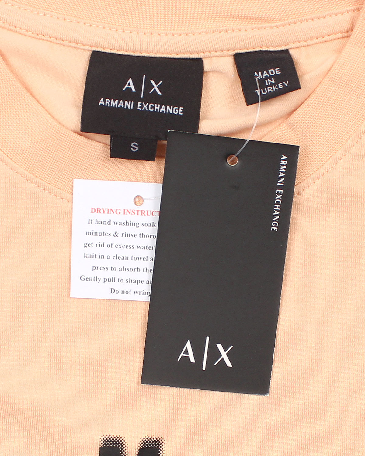 Men's A-X Round T Shirt - Peach