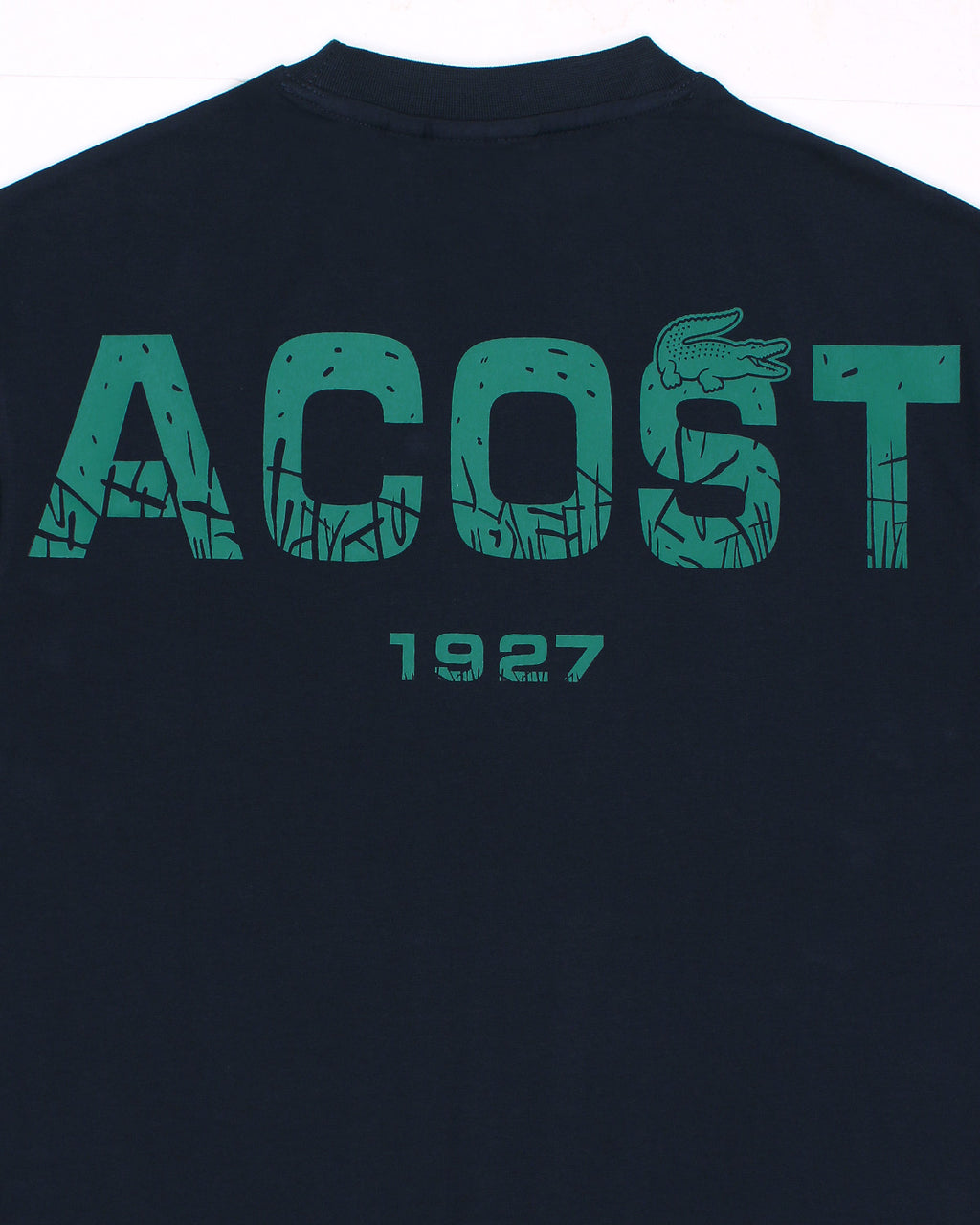 Lac. Men's Oversized Graphic Logo T-Shirt – Navy Blue