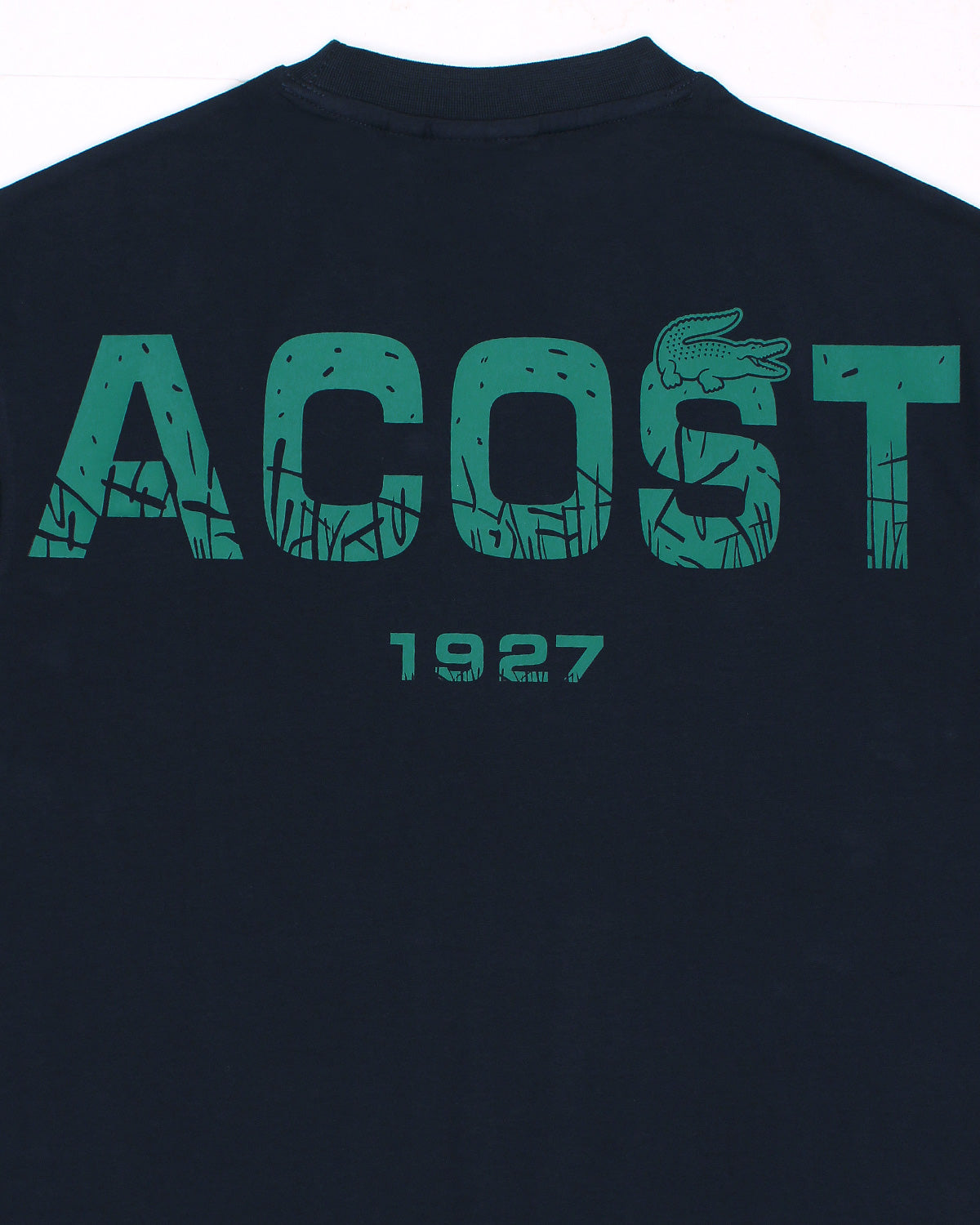 Lac. Men's Oversized Graphic Logo T-Shirt – Navy Blue