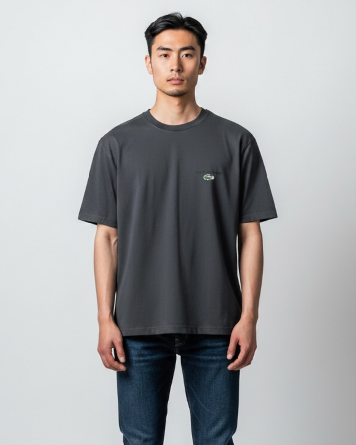 Men's Lac. Jeu Set Oversze T Shirt - Grey