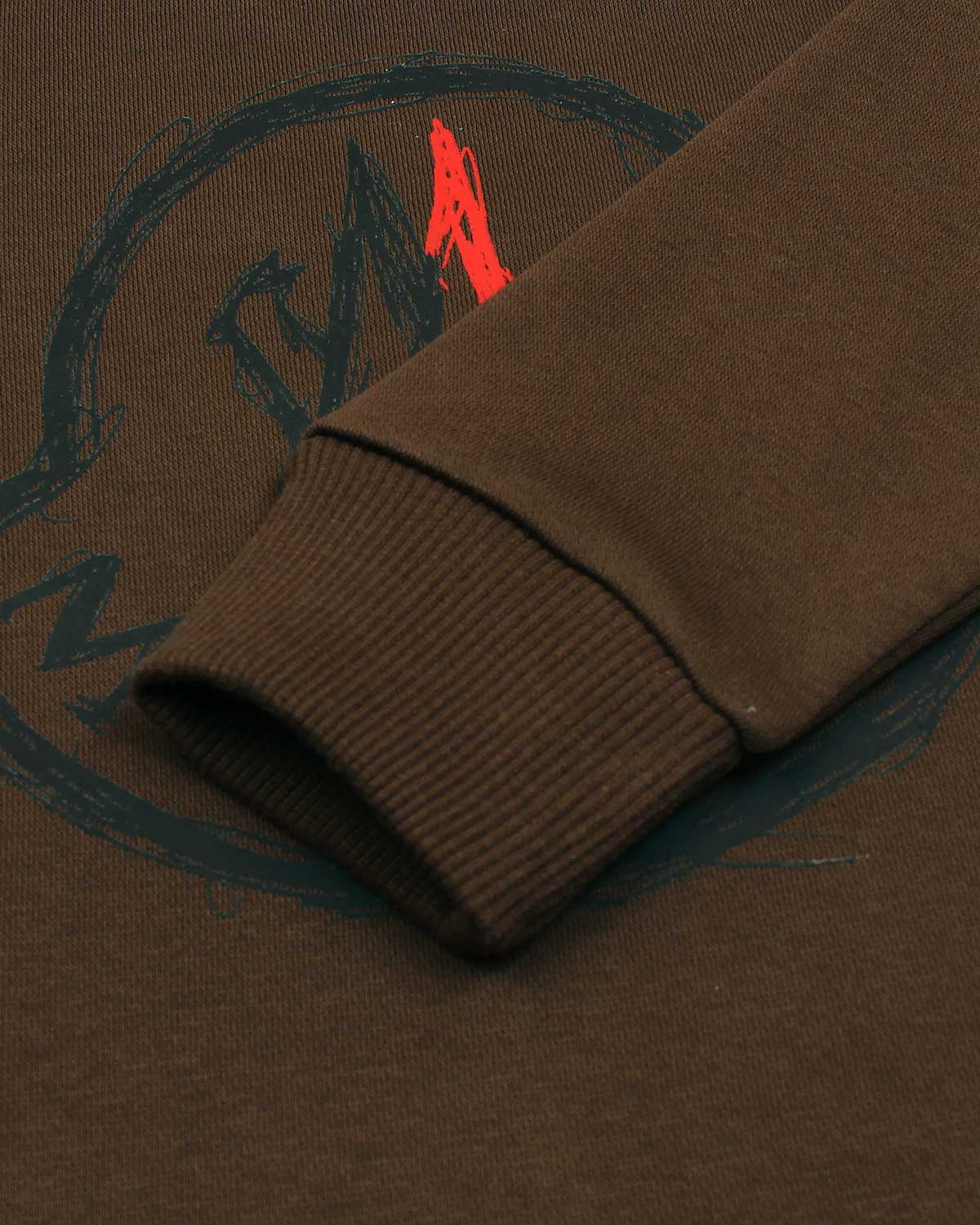 Mon. Kids Batch Sweatshirt - Brown