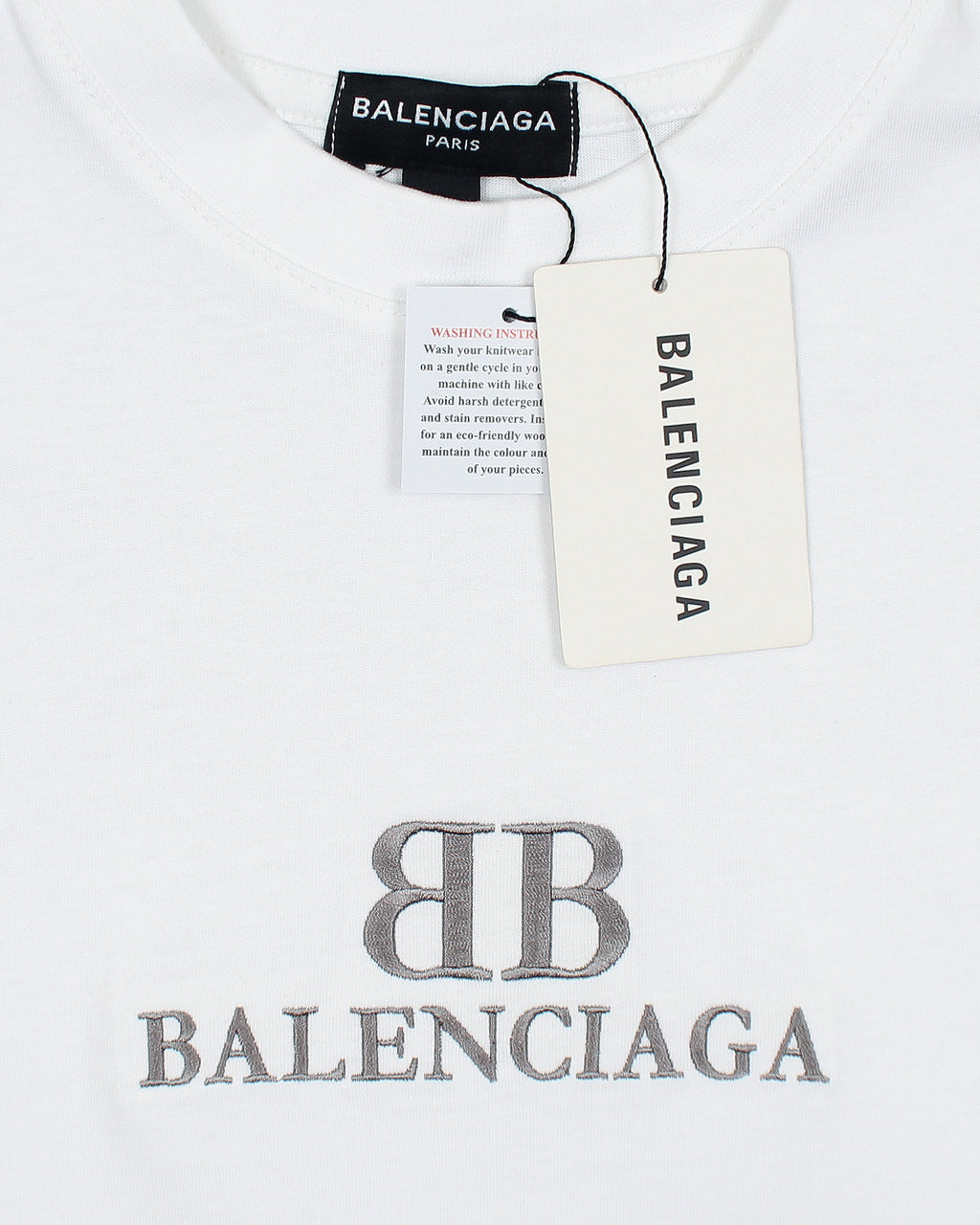 Balen. Oversized Motive Men Tee Shirt - White