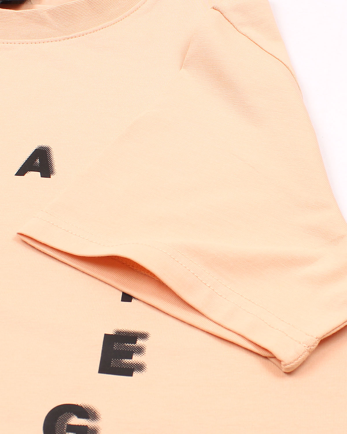Men's A-X Round T Shirt - Peach